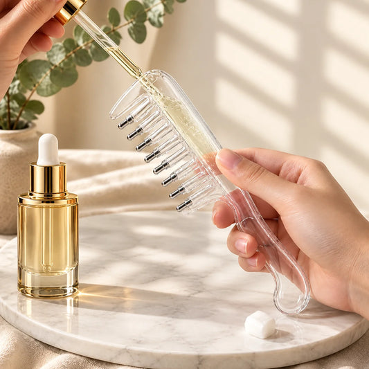 OIL APPLICATOR COMB WITH SCALP MASSAGER — MESS-FREE OILING FOR SCALP CARE